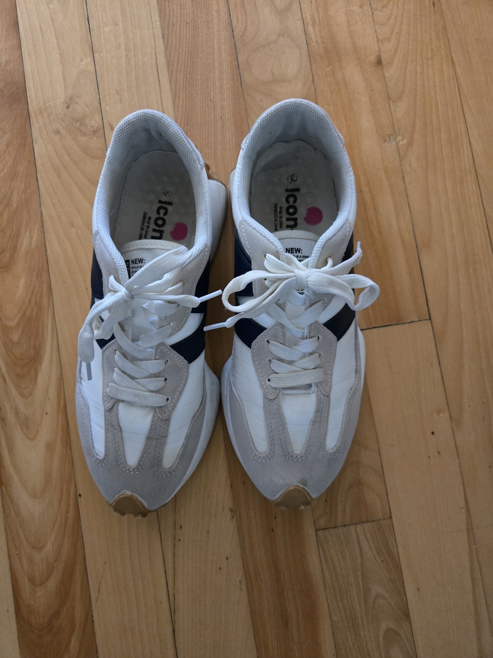 ICON White Navy & Gray Women's Retro Runner Sneakers